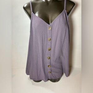 Torrid Purple Button-Front Camisole